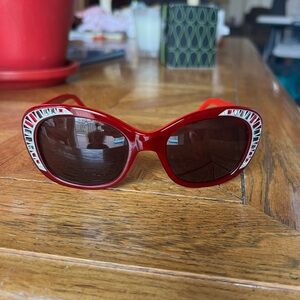 Judith Lieber Red Sunglasses JL1623